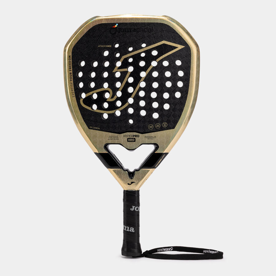 Joma Hyper Pro HRD – Raquete de Padel em Carbono 12K – Preto/Bege