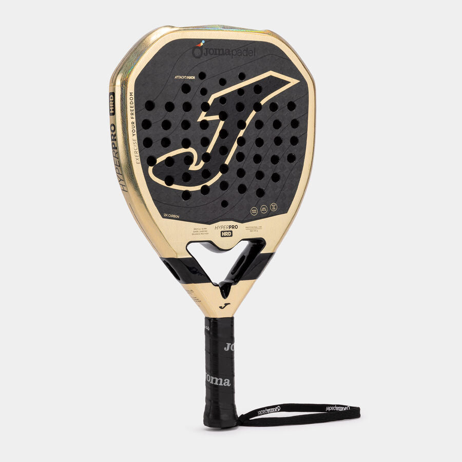 Joma Hyper Pro HRD – Raquete de Padel em Carbono 12K – Preto/Bege