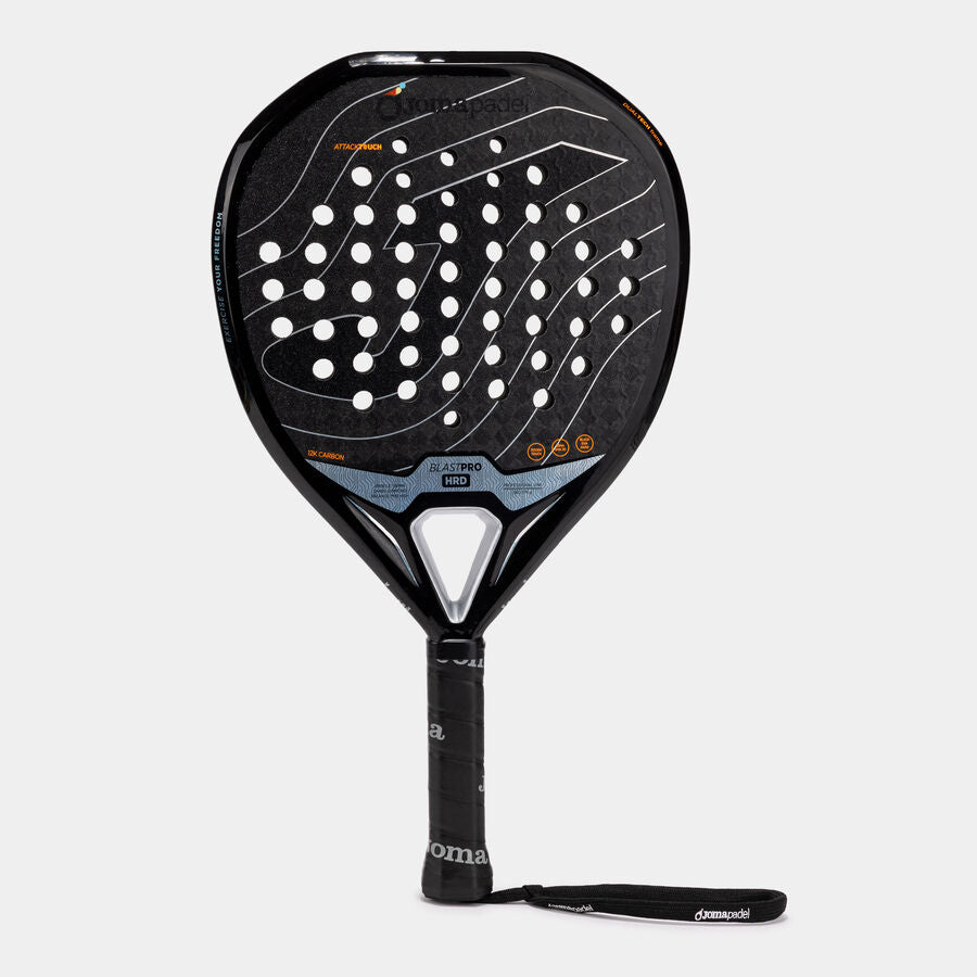 Joma Blast Pro HRD – Raquete de Padel em Carbono 12K – Preto/Cinzento