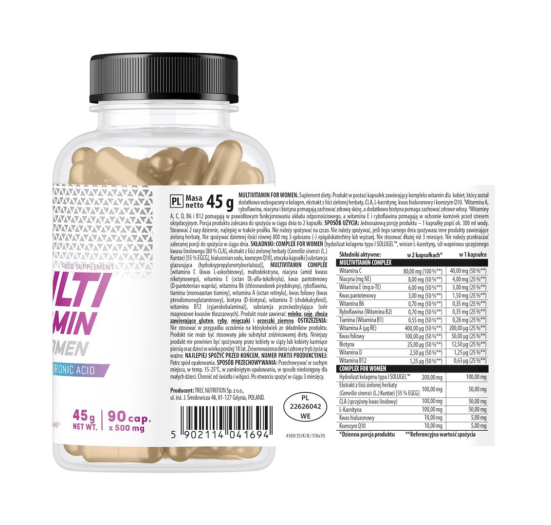 Multivitamínico Mulher 90caps Trec Nutrition