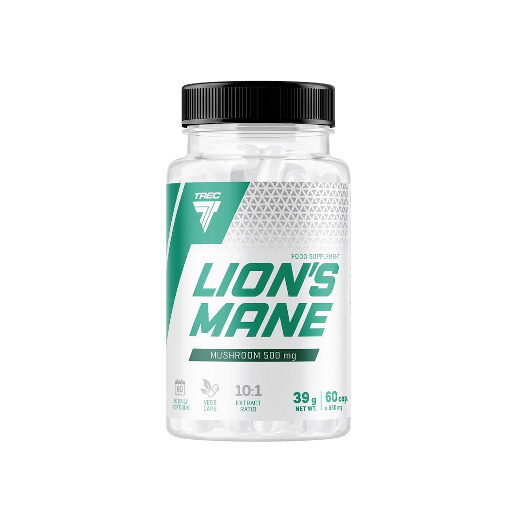 Lion’s Mane 500 mg – Cogumelo Juba de Leão – 60 Cápsulas - Trec Nutrition