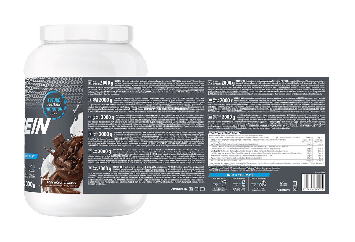 Proteína 100 – Whey e Caseína – 2000 g - Trec Nutrition