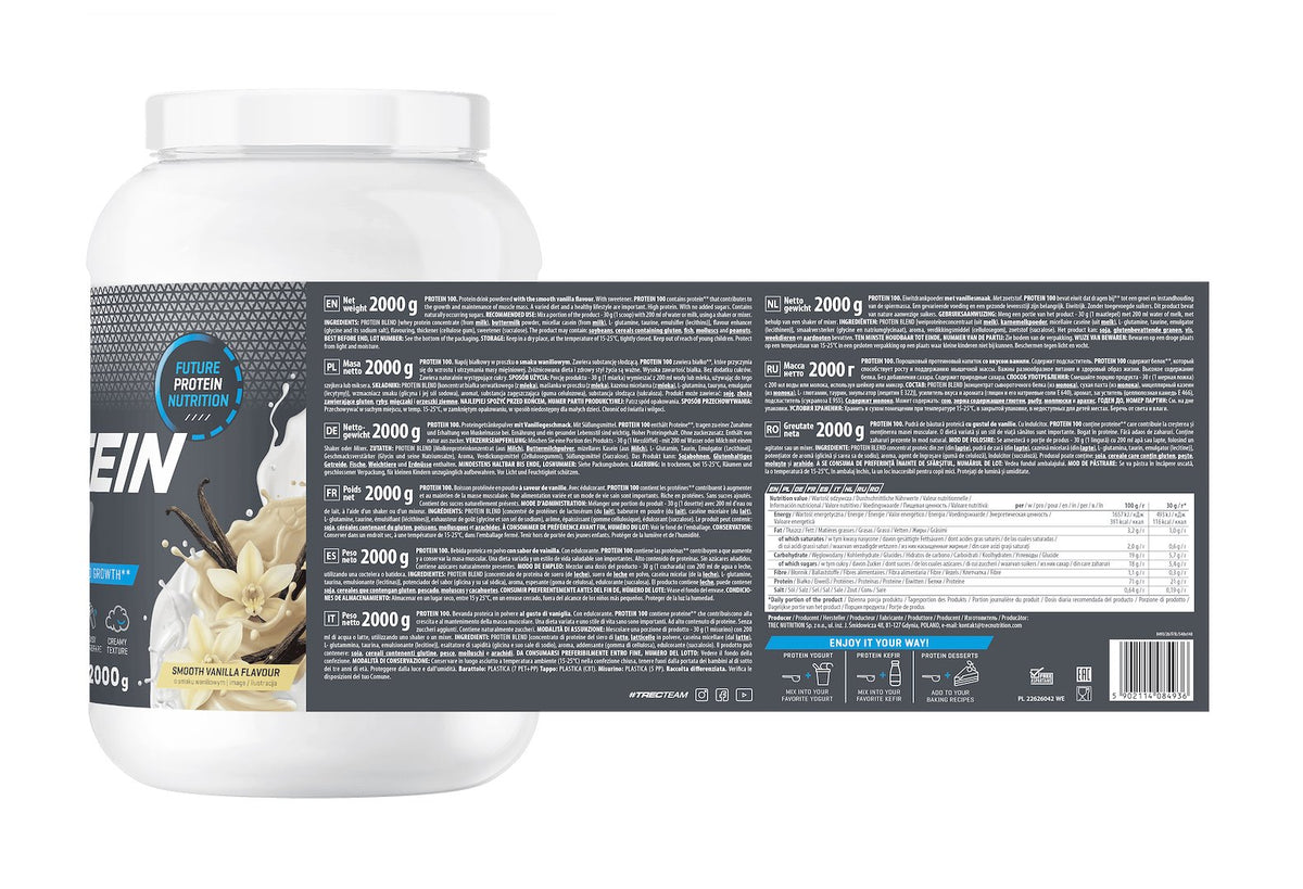 Proteína 100 – Whey e Caseína – 2000 g - Trec Nutrition