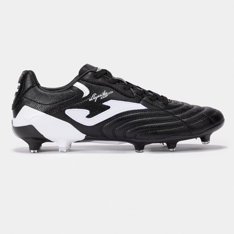 Chuteiras Aguila Cup 24 terreno forme FG preto branco