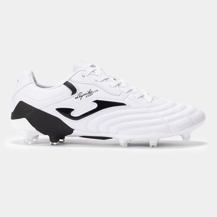 Chuteiras Aguila Cup 24 terreno forme FG branco preto