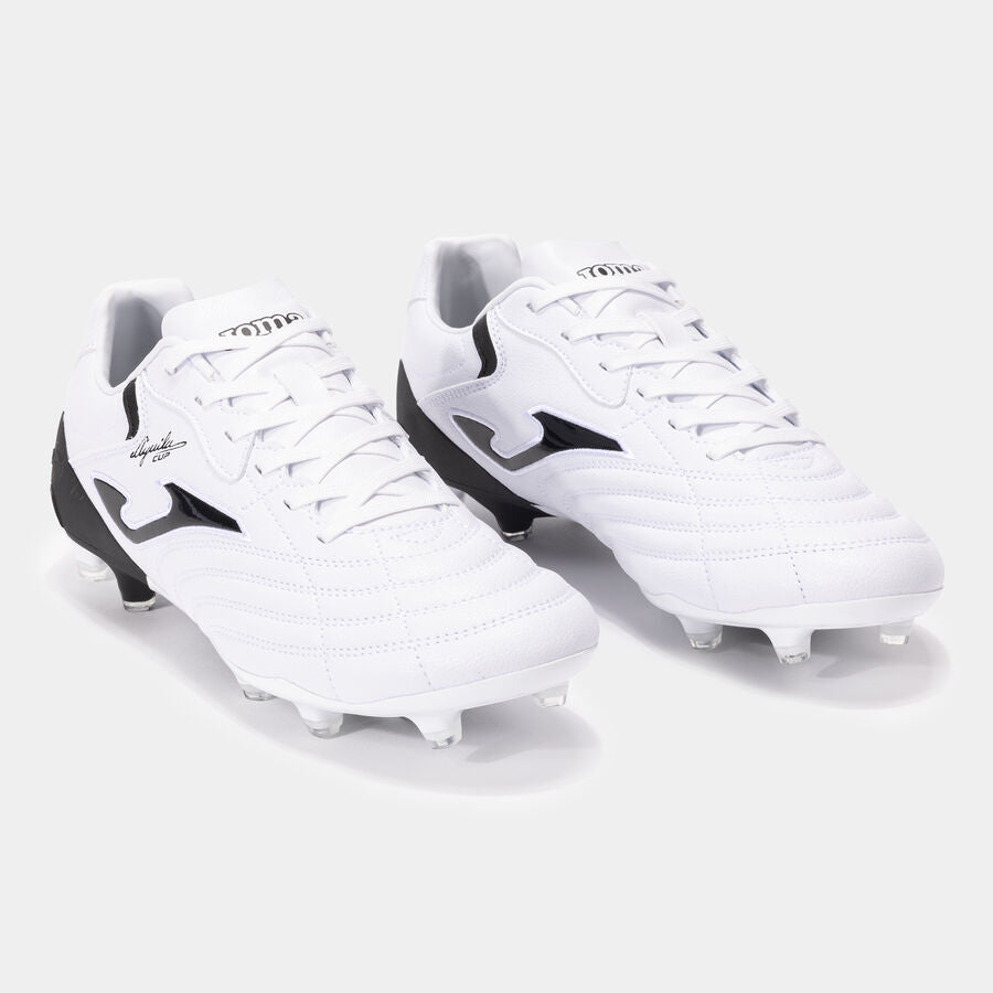 Chuteiras Aguila Cup 24 terreno forme FG branco preto