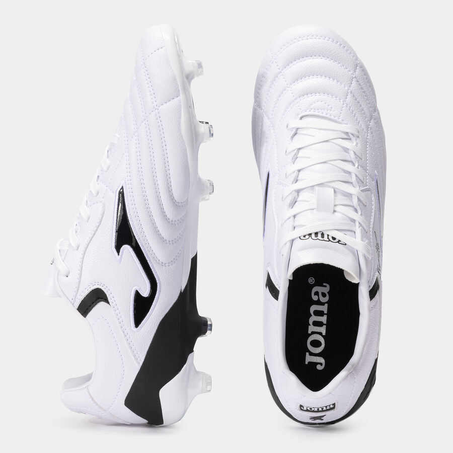 Chuteiras Aguila Cup 24 terreno forme FG branco preto