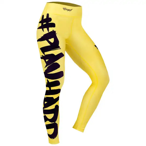 Leggings desportivas femininas amarelas Trec Nutrition
