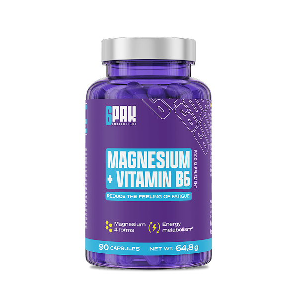 Magnésio + Vitamina B6 90caps 6PAK Nutrition