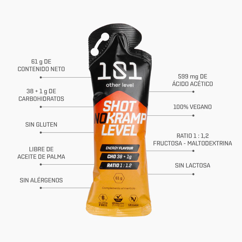 GEL SHOT NO-KRAMP Anti-Cãibras 61g da 101 Other Level, sabor energy — vista 3