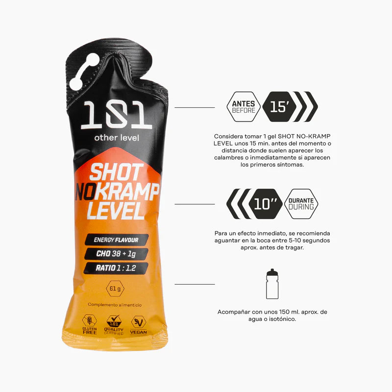 GEL SHOT NO-KRAMP Anti-Cãibras 61g da 101 Other Level, sabor energy — vista 4