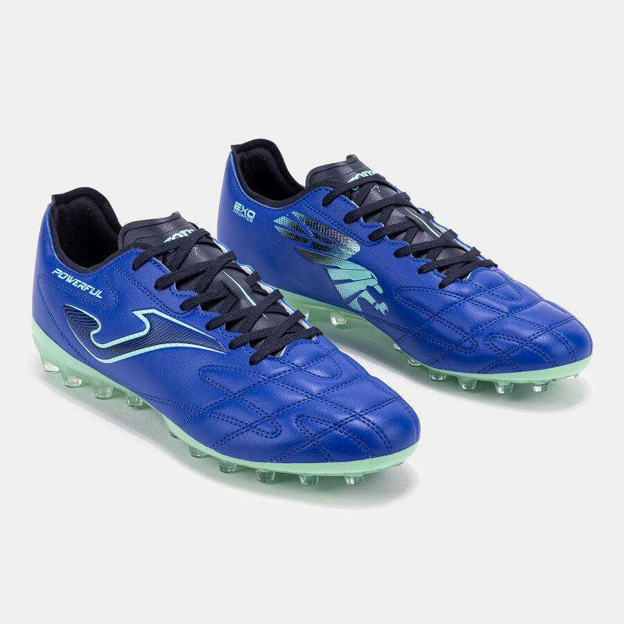 Chuteiras Powerfull 26 relva artificial AG azul royal