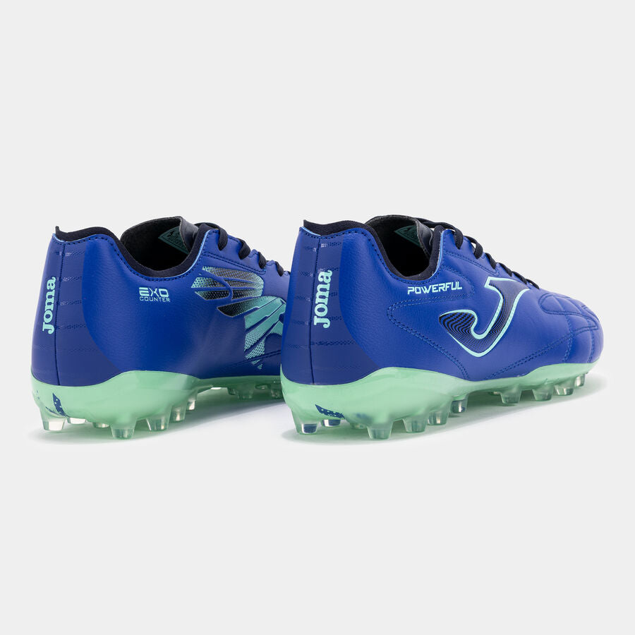 Chuteiras Powerfull 26 relva artificial AG azul royal