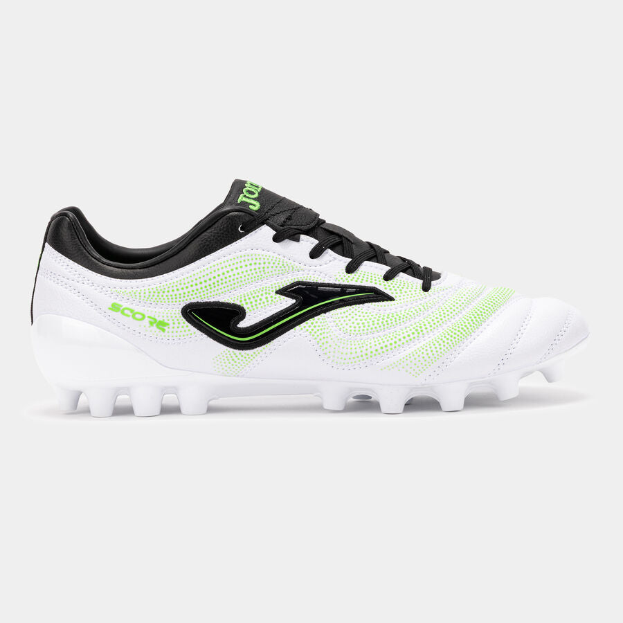 Chuteiras Score 25 relva artificial AG branco preto