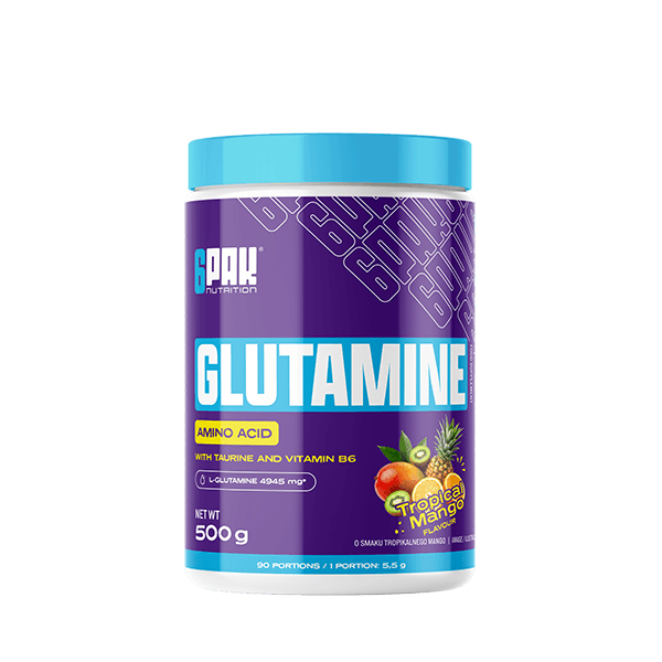 Glutamina em Pó com Taurina e Vitamina B6 – 500 g - 6PAK Nutrition