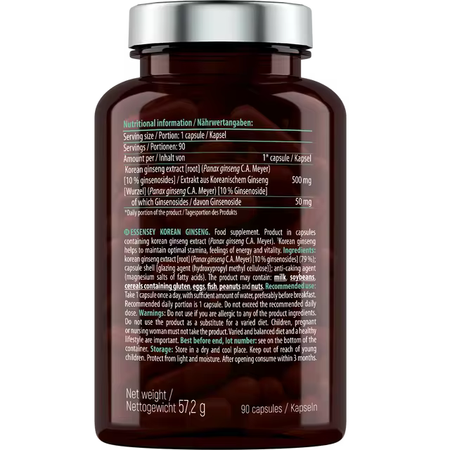 Korean Ginseng 90cap Essensey